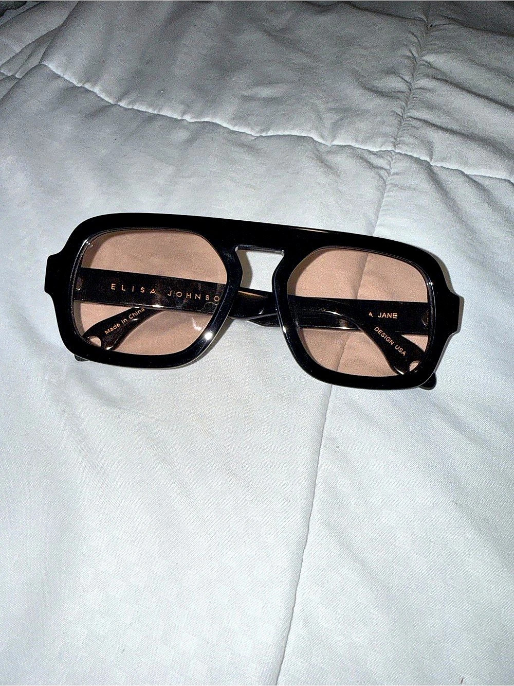Elisa Johnson Jane Sunglasses Gloss Black